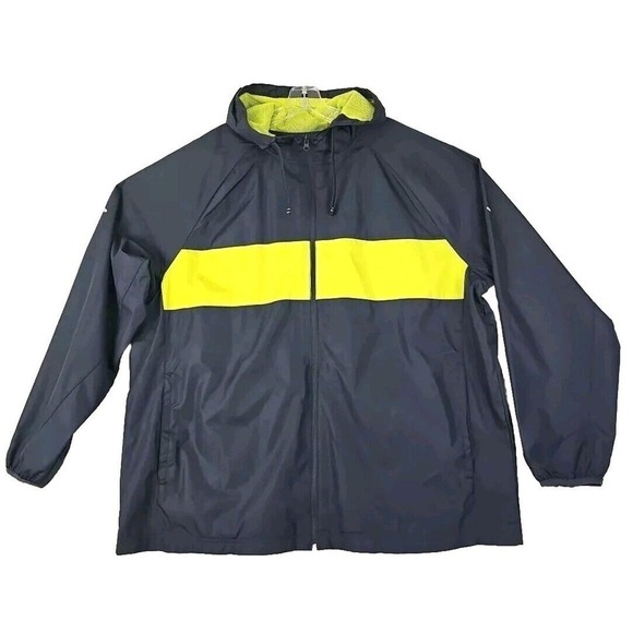 STARTER ~Men's 2XL 50-52~ Gray/Yellow Full Zip Windbreaker Lightweight Jacket. - Picture 5 of 9